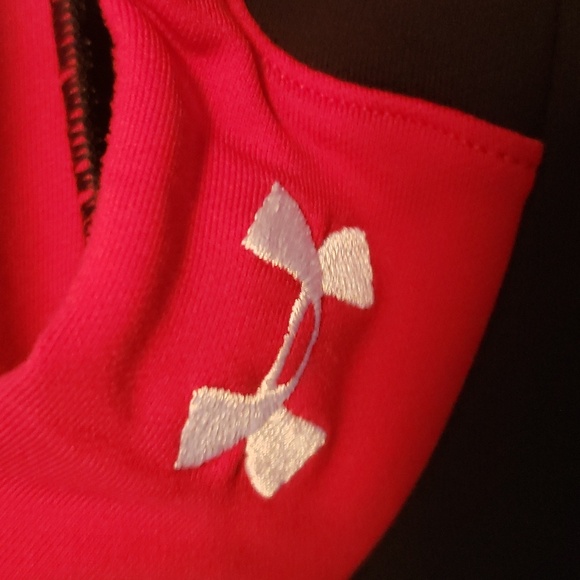 Men's Xxl Black and Red Under Armour Baselayer Cold Gear Compression Winter Shir - Picture 2 of 6